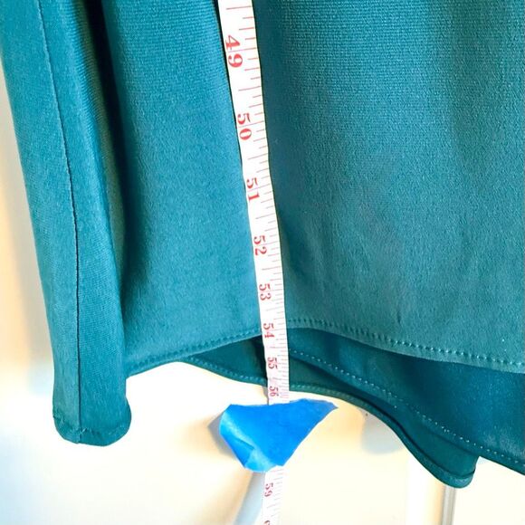 NWT Ieena for Mac Duggal One Shoulder Draped Back Gown in emerald green (Style # - Picture 11 of 14